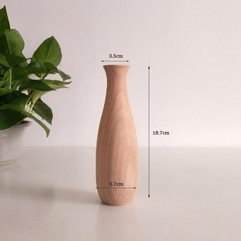 Simple Wooden Plant Vases | Sturdy Timber Flower Holders | Tabletop Home Decor